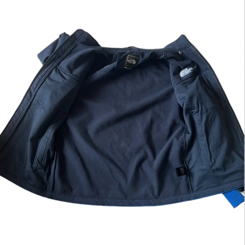 North Face Mens Small Apex Bionic Wind Soft Shell Jacket Cosmic Blue New Hiking